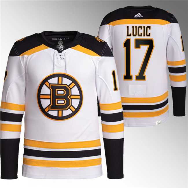 Men%27s Boston Bruins #17 Milan Lucic White Stitched Jersey->dallas mavericks->NBA Jersey